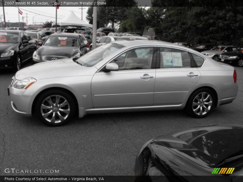 Liquid Platinum Metallic / Stone 2007 Infiniti M 45 Sedan