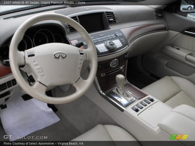 Liquid Platinum Metallic / Stone 2007 Infiniti M 45 Sedan