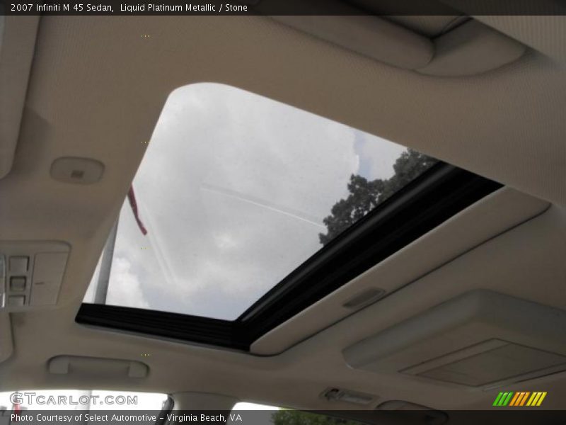 Liquid Platinum Metallic / Stone 2007 Infiniti M 45 Sedan