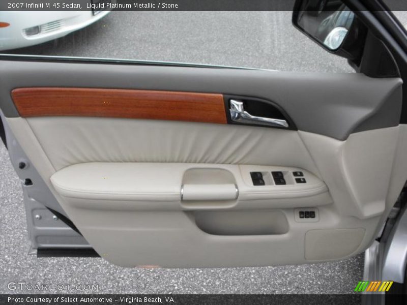 Liquid Platinum Metallic / Stone 2007 Infiniti M 45 Sedan