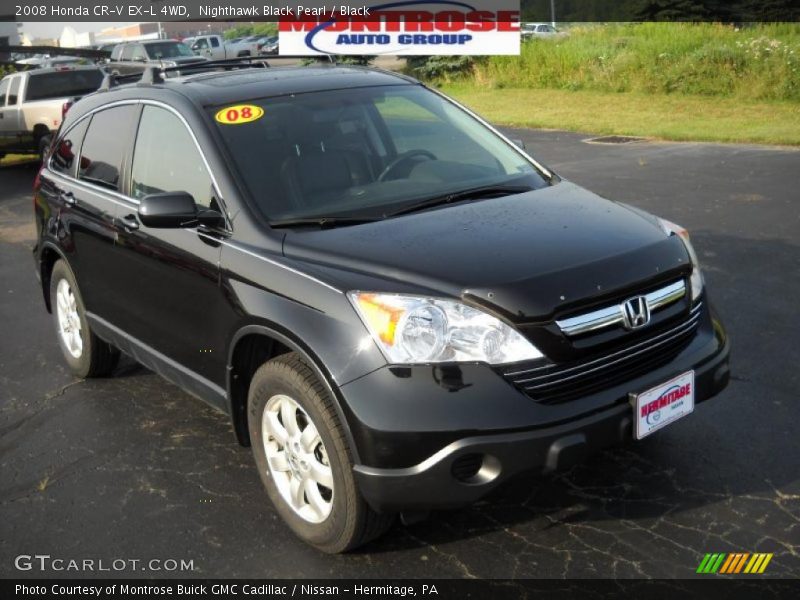 Nighthawk Black Pearl / Black 2008 Honda CR-V EX-L 4WD