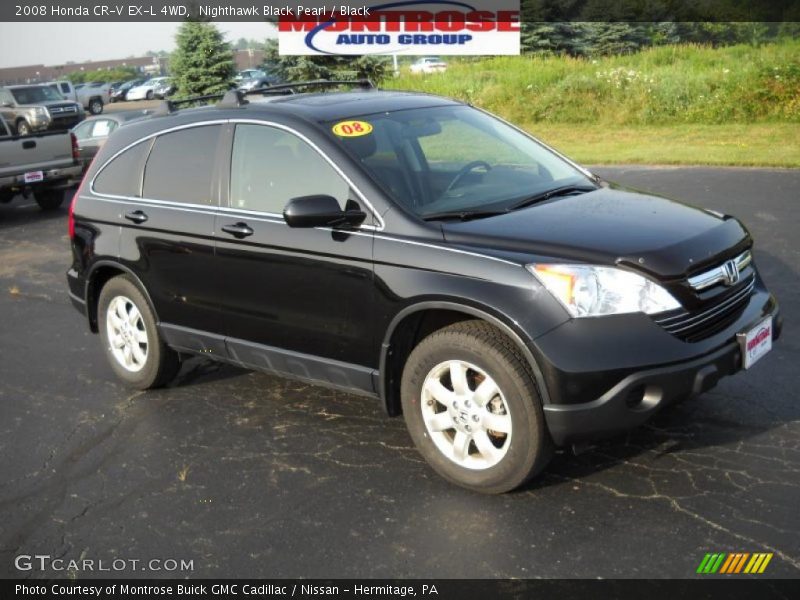 Nighthawk Black Pearl / Black 2008 Honda CR-V EX-L 4WD