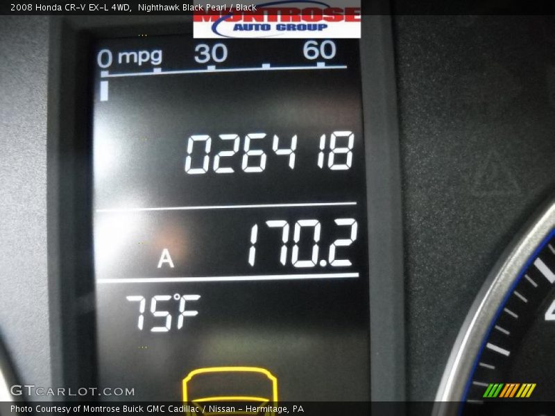 Nighthawk Black Pearl / Black 2008 Honda CR-V EX-L 4WD