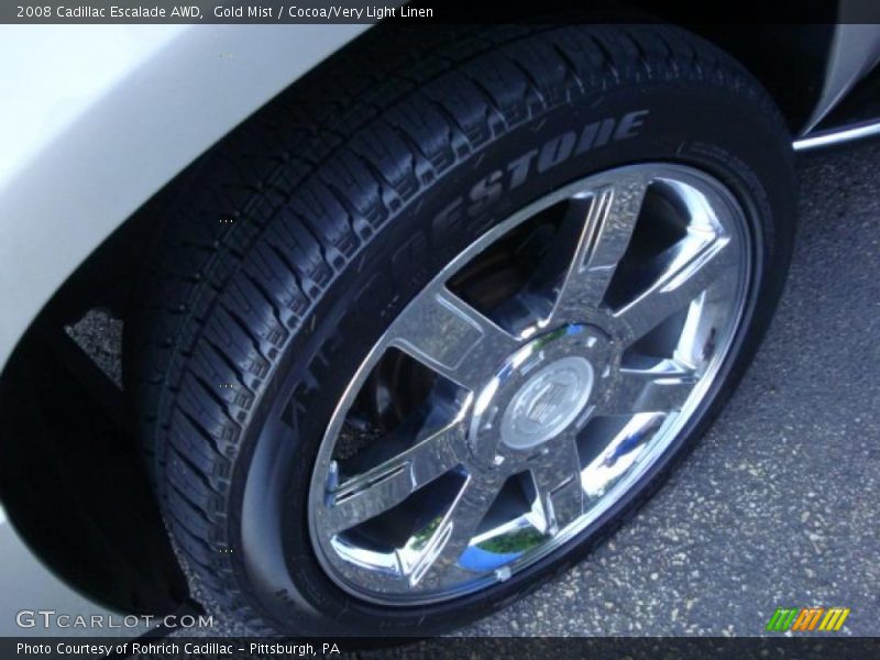 Gold Mist / Cocoa/Very Light Linen 2008 Cadillac Escalade AWD