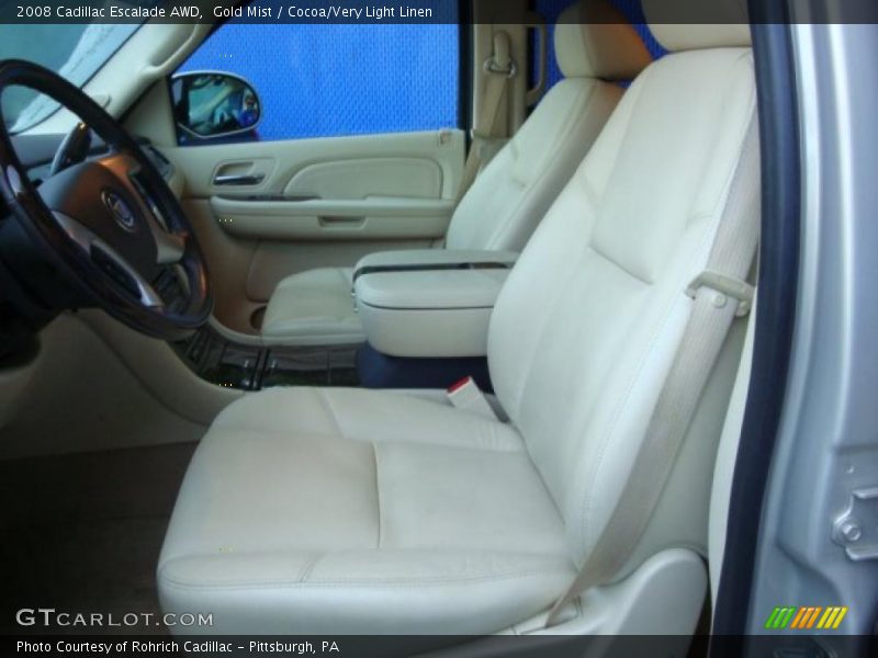 Gold Mist / Cocoa/Very Light Linen 2008 Cadillac Escalade AWD