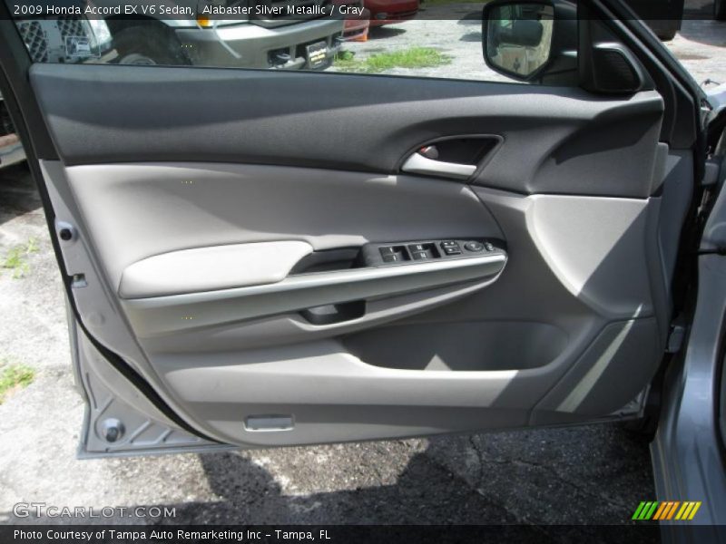 Alabaster Silver Metallic / Gray 2009 Honda Accord EX V6 Sedan