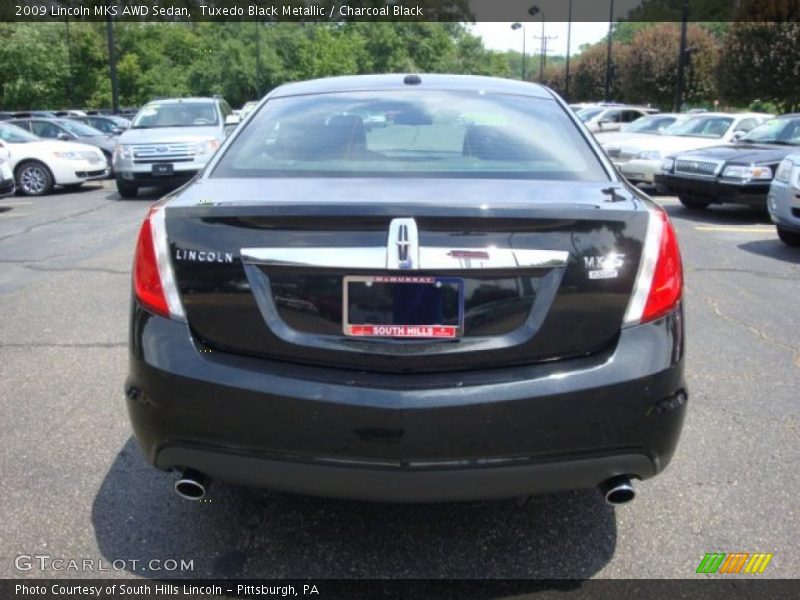 Tuxedo Black Metallic / Charcoal Black 2009 Lincoln MKS AWD Sedan