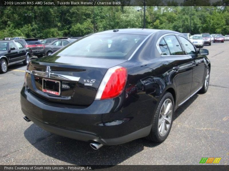Tuxedo Black Metallic / Charcoal Black 2009 Lincoln MKS AWD Sedan