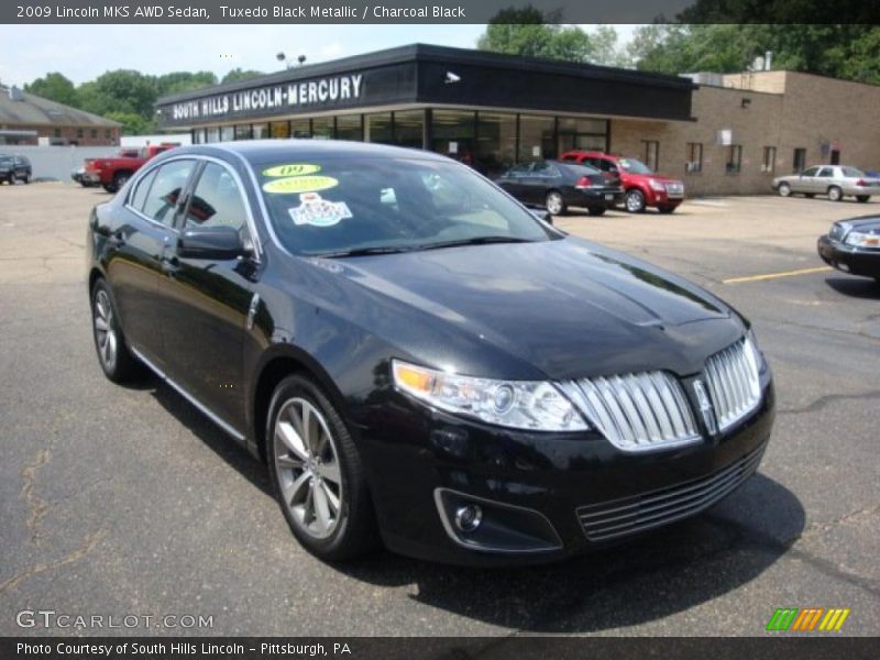 Tuxedo Black Metallic / Charcoal Black 2009 Lincoln MKS AWD Sedan