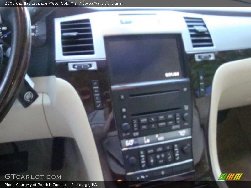 Gold Mist / Cocoa/Very Light Linen 2008 Cadillac Escalade AWD
