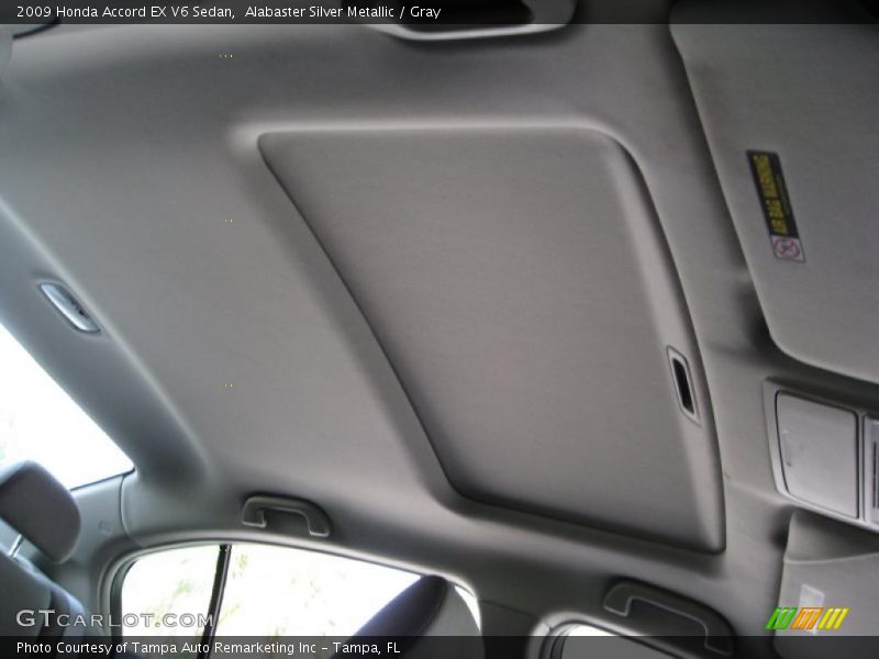 Alabaster Silver Metallic / Gray 2009 Honda Accord EX V6 Sedan