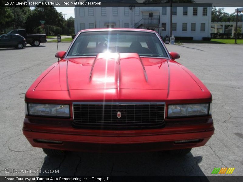 Red Metallic / Maroon 1987 Chevrolet Monte Carlo LS