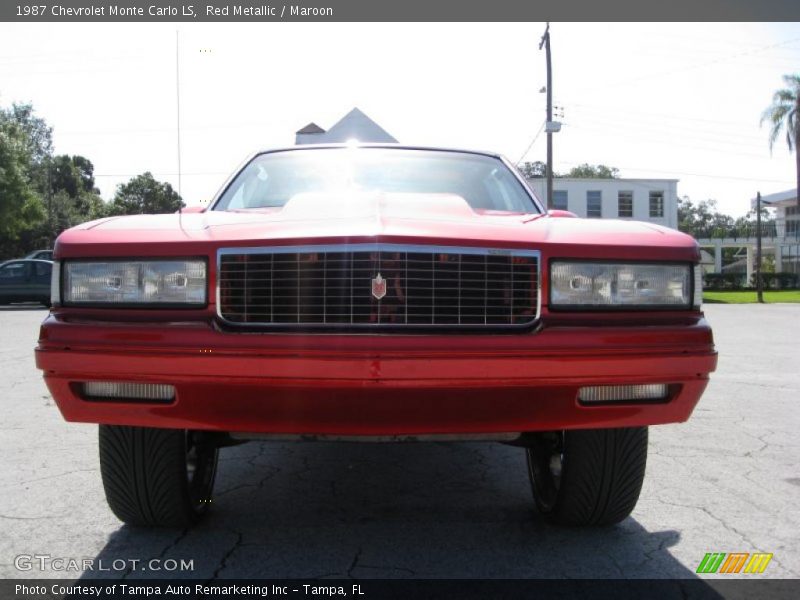 Red Metallic / Maroon 1987 Chevrolet Monte Carlo LS