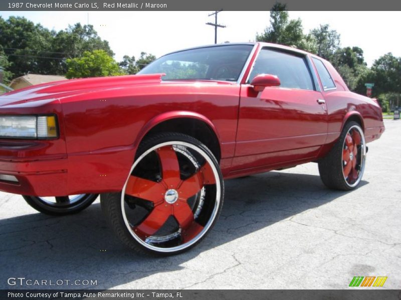 Red Metallic / Maroon 1987 Chevrolet Monte Carlo LS