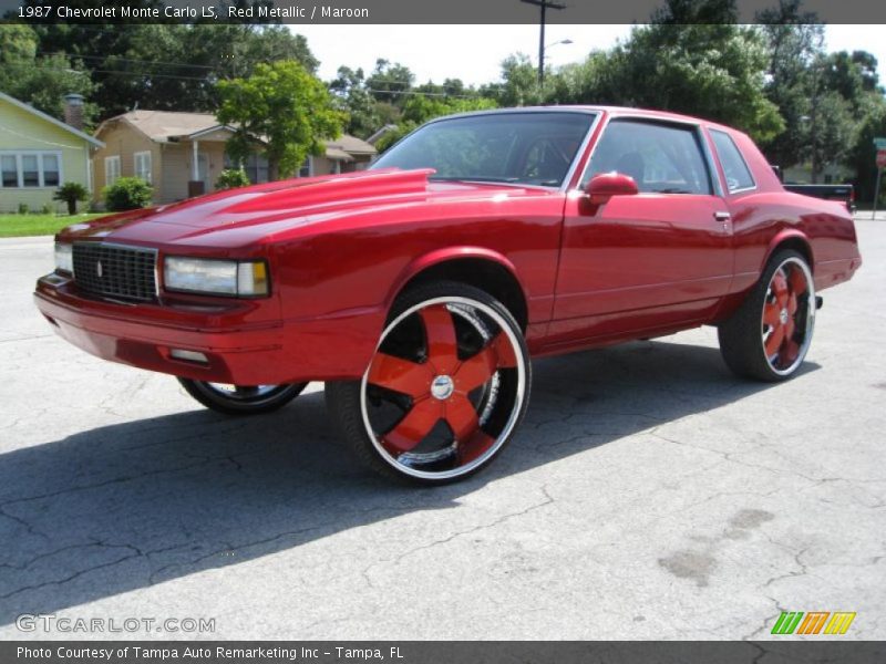 Red Metallic / Maroon 1987 Chevrolet Monte Carlo LS