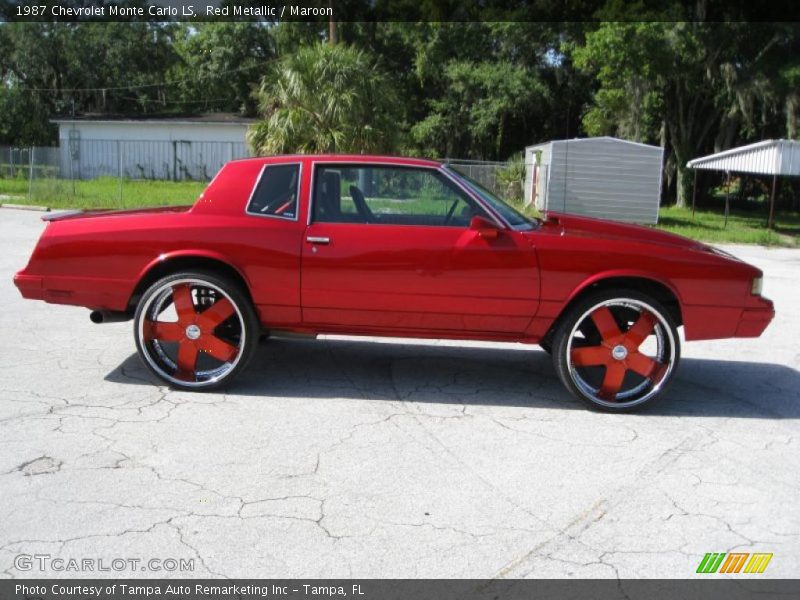 Red Metallic / Maroon 1987 Chevrolet Monte Carlo LS