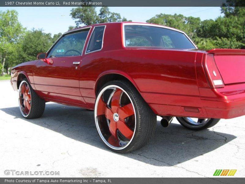 Red Metallic / Maroon 1987 Chevrolet Monte Carlo LS