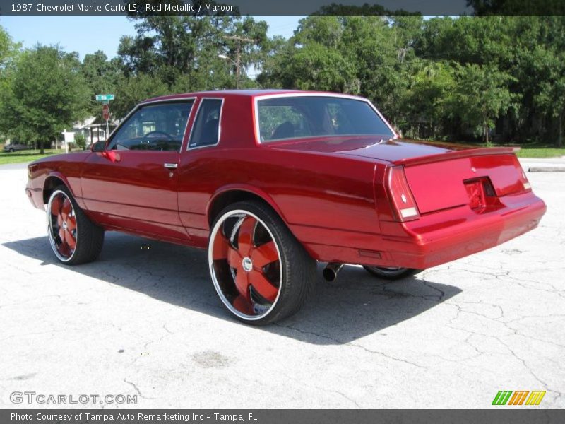 Red Metallic / Maroon 1987 Chevrolet Monte Carlo LS