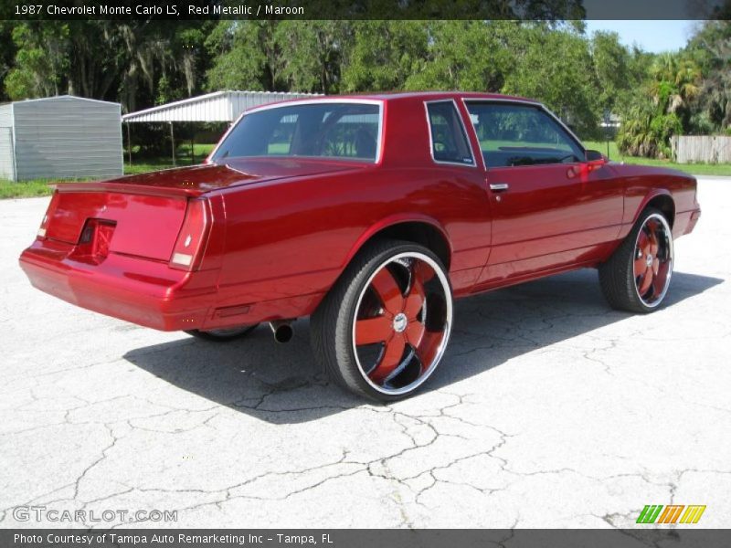 Red Metallic / Maroon 1987 Chevrolet Monte Carlo LS