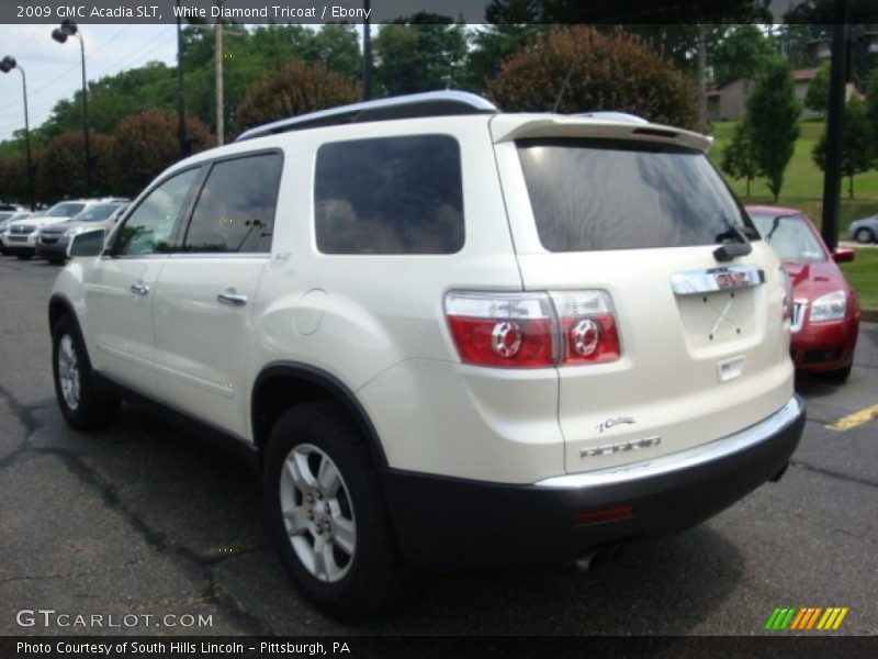 White Diamond Tricoat / Ebony 2009 GMC Acadia SLT