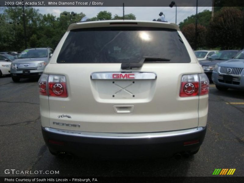 White Diamond Tricoat / Ebony 2009 GMC Acadia SLT