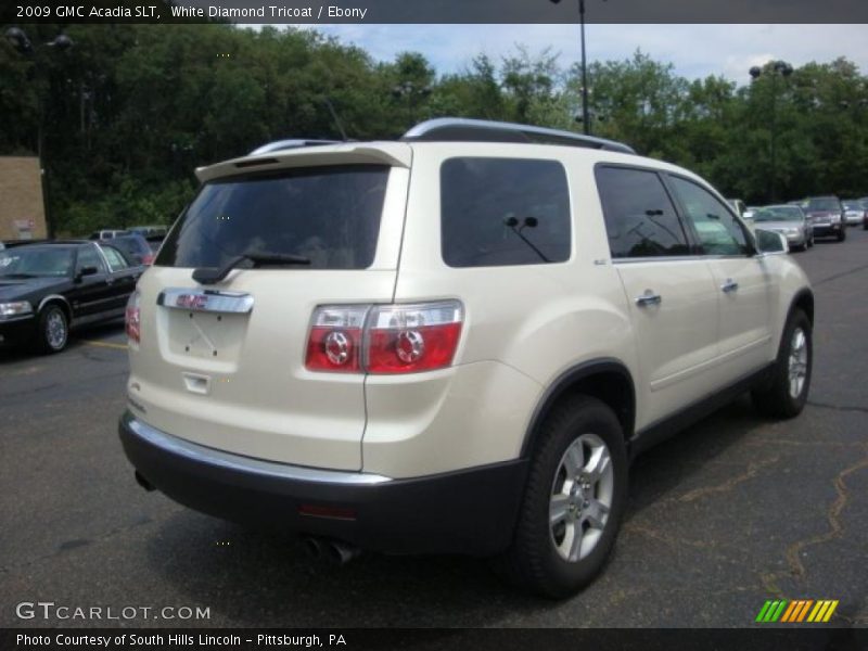White Diamond Tricoat / Ebony 2009 GMC Acadia SLT