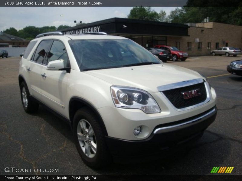 White Diamond Tricoat / Ebony 2009 GMC Acadia SLT