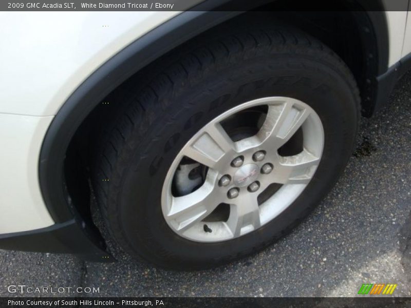 White Diamond Tricoat / Ebony 2009 GMC Acadia SLT