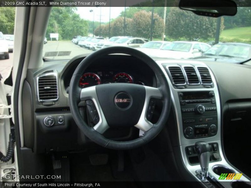 White Diamond Tricoat / Ebony 2009 GMC Acadia SLT