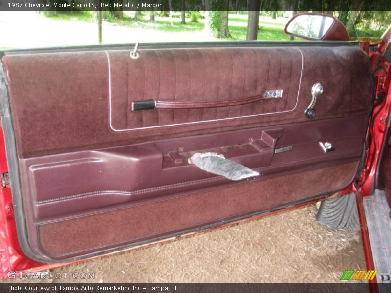 Red Metallic / Maroon 1987 Chevrolet Monte Carlo LS