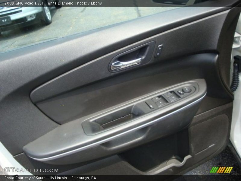 White Diamond Tricoat / Ebony 2009 GMC Acadia SLT