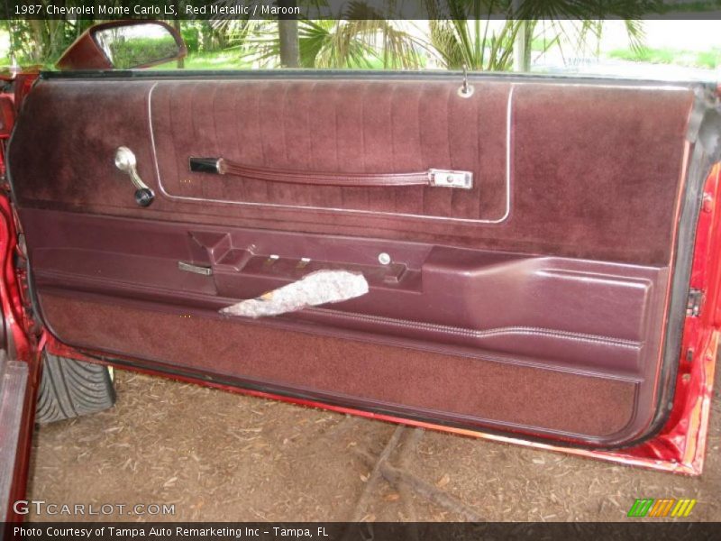 Red Metallic / Maroon 1987 Chevrolet Monte Carlo LS