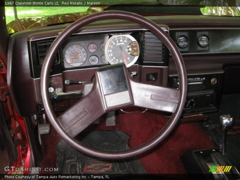Red Metallic / Maroon 1987 Chevrolet Monte Carlo LS