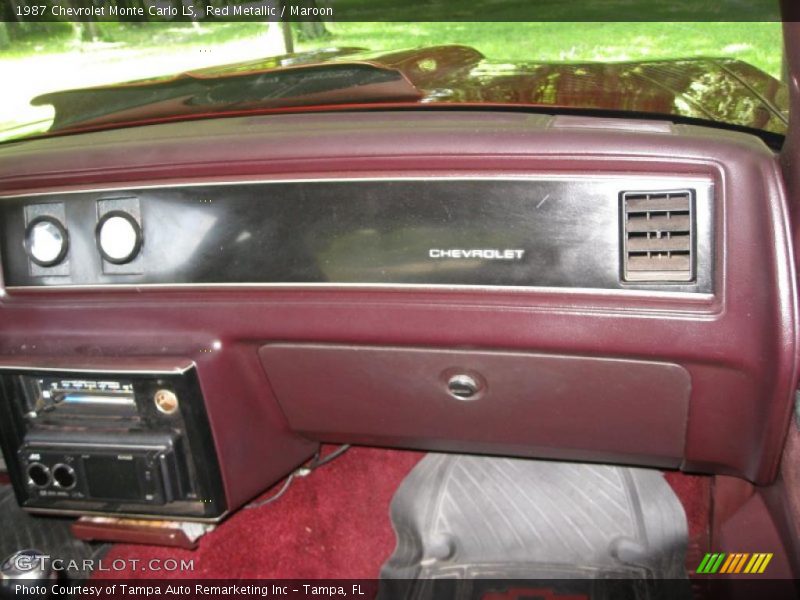 Red Metallic / Maroon 1987 Chevrolet Monte Carlo LS