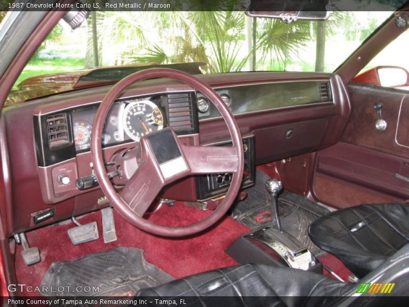 Red Metallic / Maroon 1987 Chevrolet Monte Carlo LS