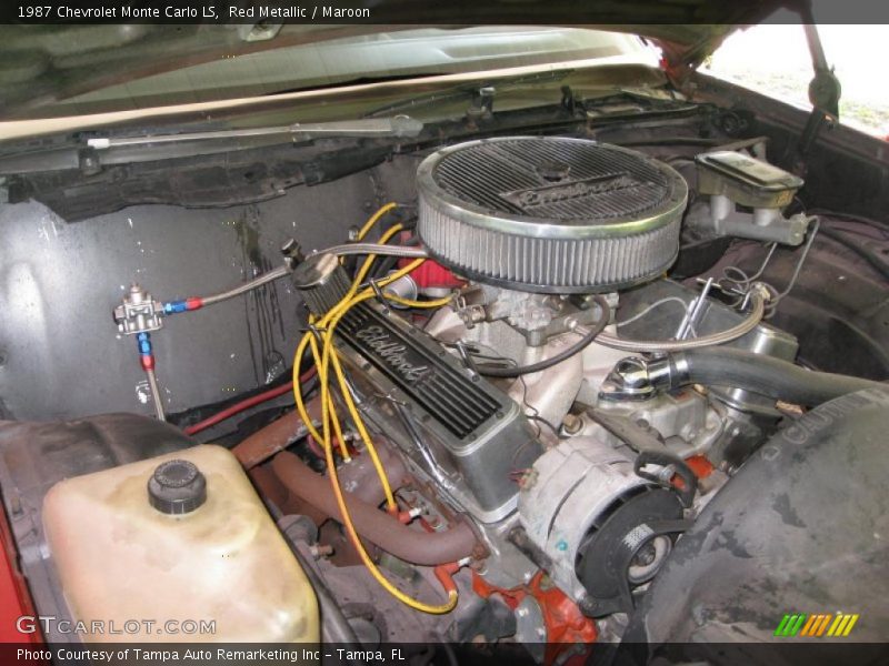 Red Metallic / Maroon 1987 Chevrolet Monte Carlo LS