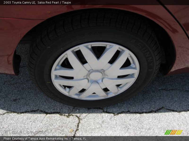 Salsa Red Pearl / Taupe 2003 Toyota Camry LE