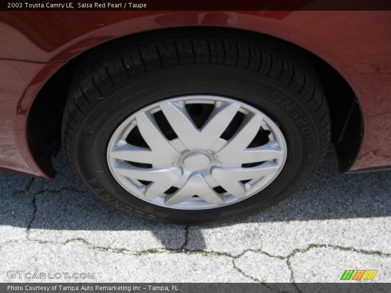 Salsa Red Pearl / Taupe 2003 Toyota Camry LE