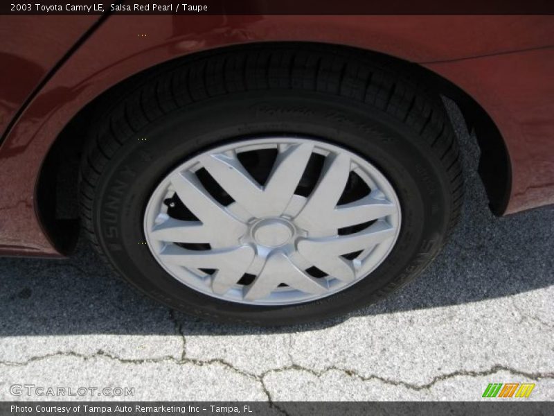 Salsa Red Pearl / Taupe 2003 Toyota Camry LE