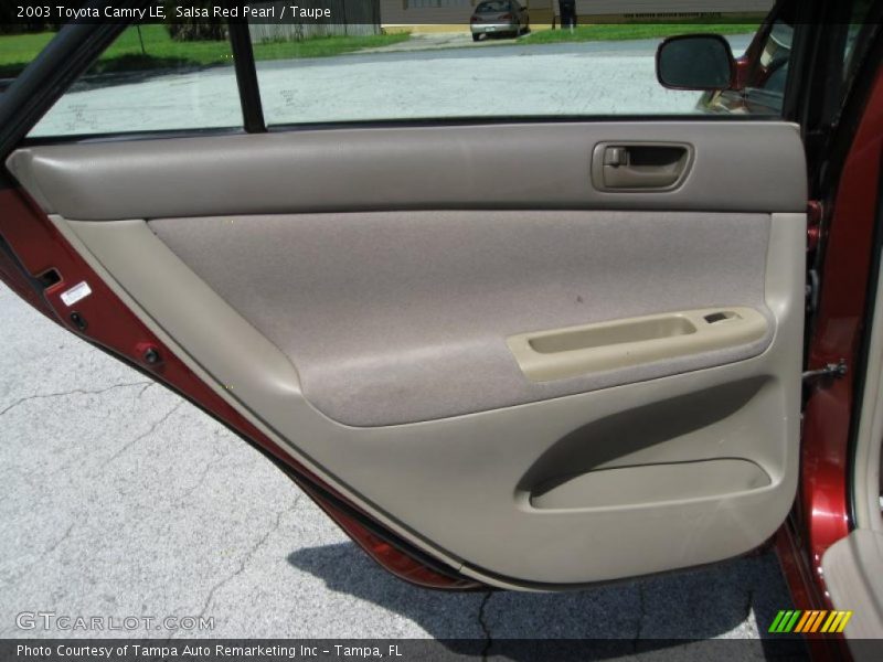 Salsa Red Pearl / Taupe 2003 Toyota Camry LE