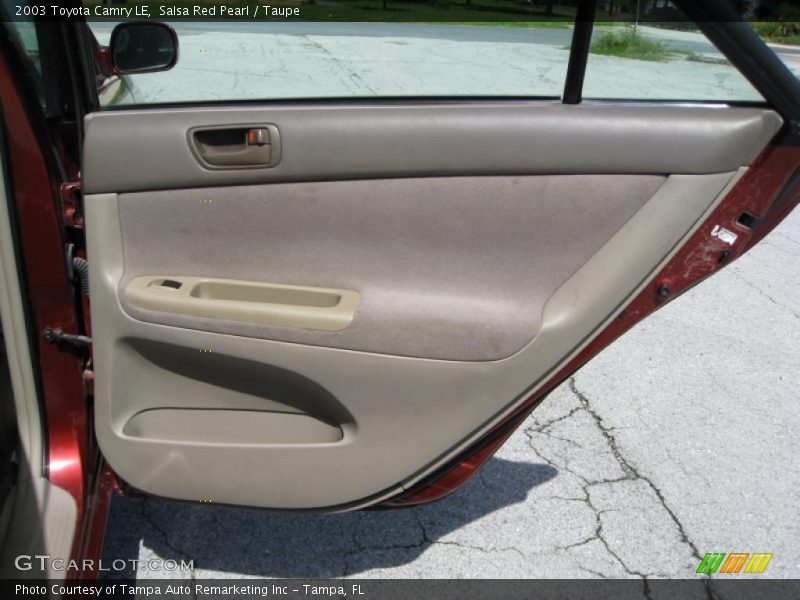 Salsa Red Pearl / Taupe 2003 Toyota Camry LE