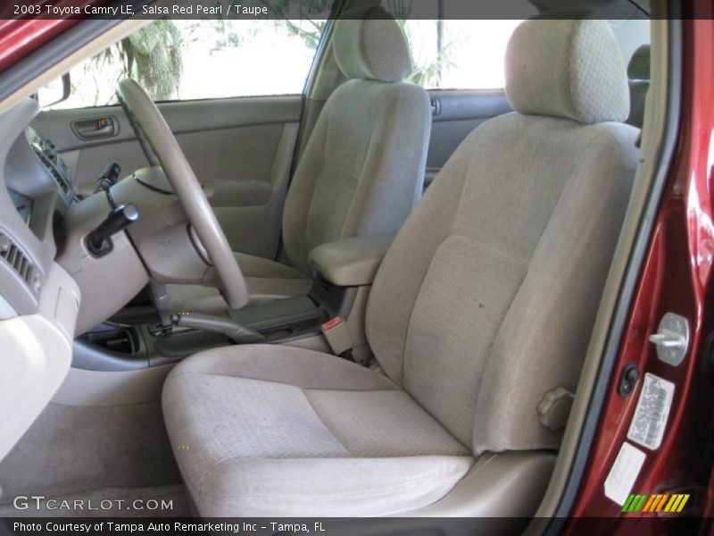 Salsa Red Pearl / Taupe 2003 Toyota Camry LE