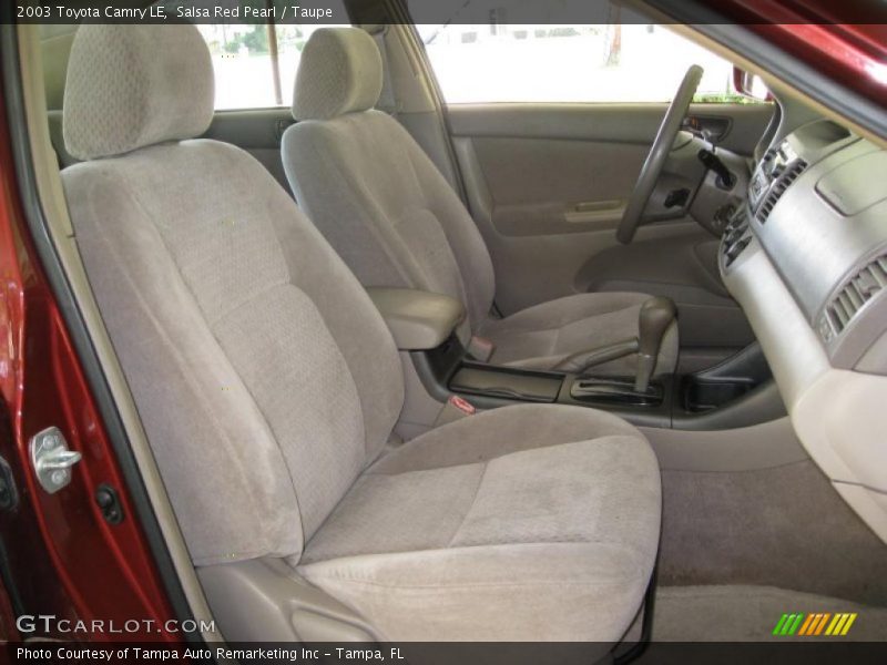 Salsa Red Pearl / Taupe 2003 Toyota Camry LE
