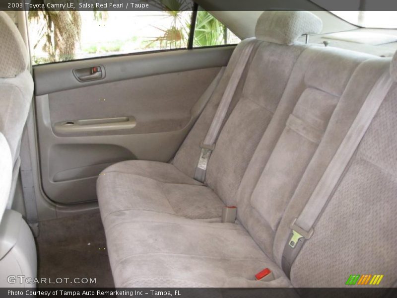 Salsa Red Pearl / Taupe 2003 Toyota Camry LE