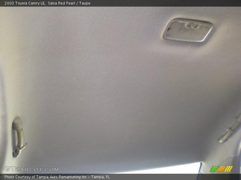 Salsa Red Pearl / Taupe 2003 Toyota Camry LE