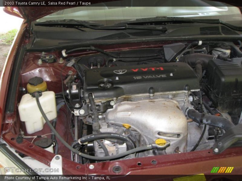 Salsa Red Pearl / Taupe 2003 Toyota Camry LE