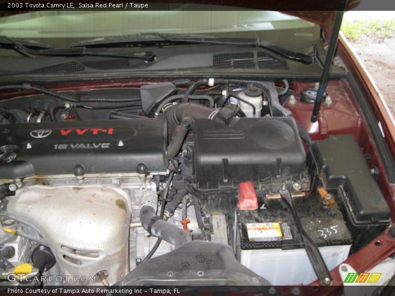 Salsa Red Pearl / Taupe 2003 Toyota Camry LE
