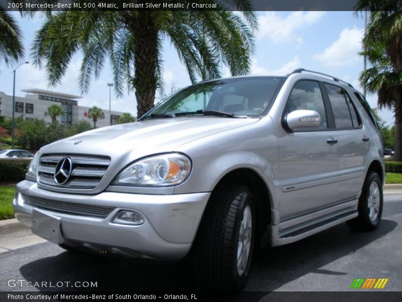 Brilliant Silver Metallic / Charcoal 2005 Mercedes-Benz ML 500 4Matic