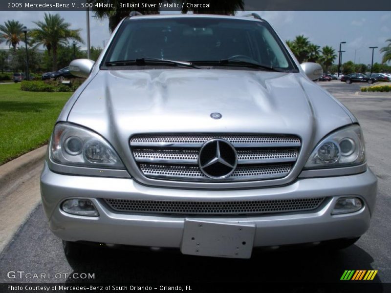 Brilliant Silver Metallic / Charcoal 2005 Mercedes-Benz ML 500 4Matic