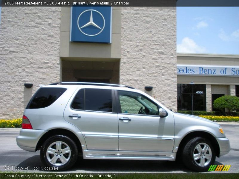 Brilliant Silver Metallic / Charcoal 2005 Mercedes-Benz ML 500 4Matic